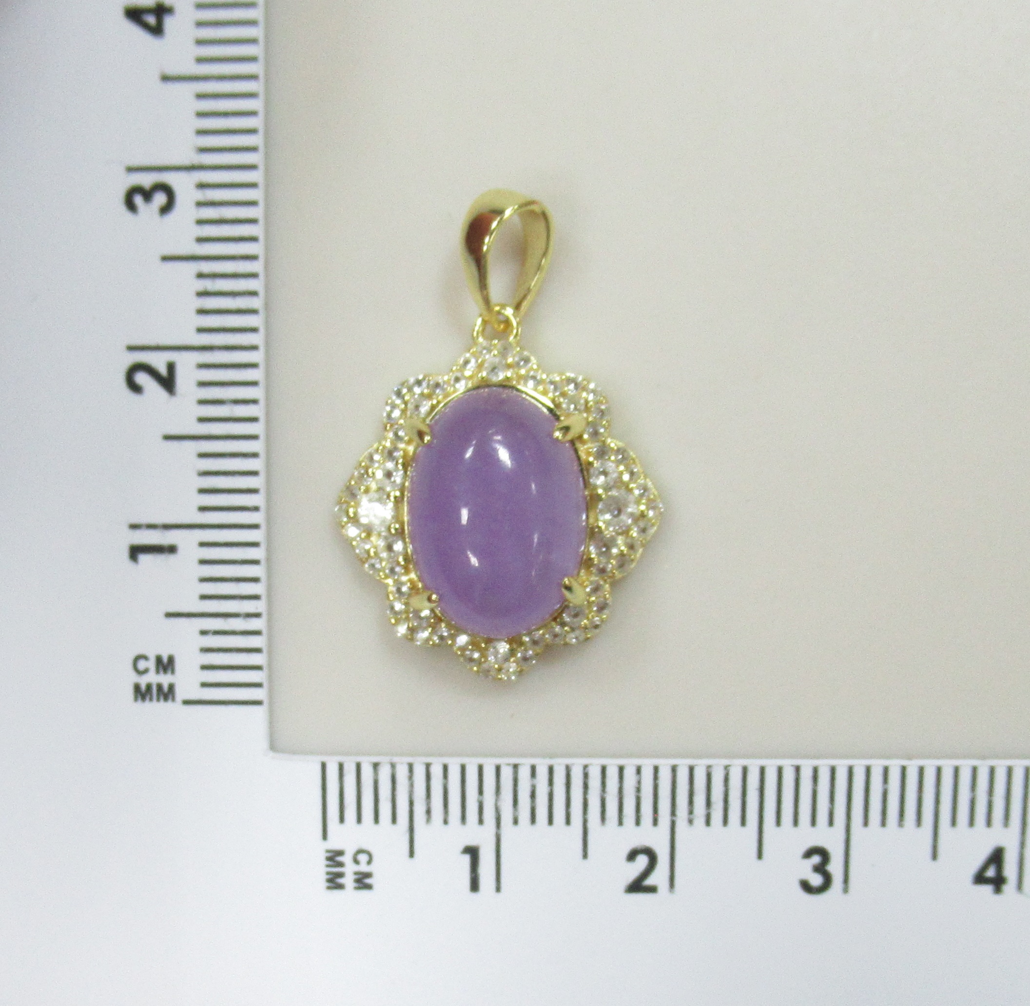 Серебряная подвеска с лавандовым жадеитом